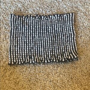 Black and White Striped Tube Top